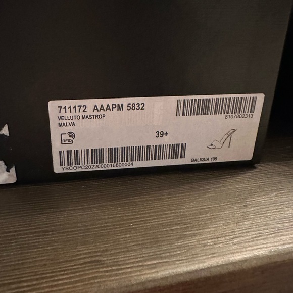 Saint Laurent Baliqua 105 Velvet purple Sandal size 39.5. Brand new - Picture 4 of 9